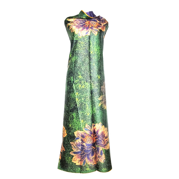 NWT Double Sided Silk Scarf 52"x52" Large Square Shawl Wrap XiangYunSha 3654 - Picture 7 of 10